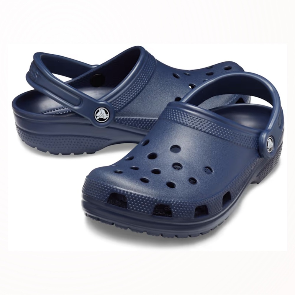 CROCS Navy Blue Sandals with Ventilation and Heel Strap